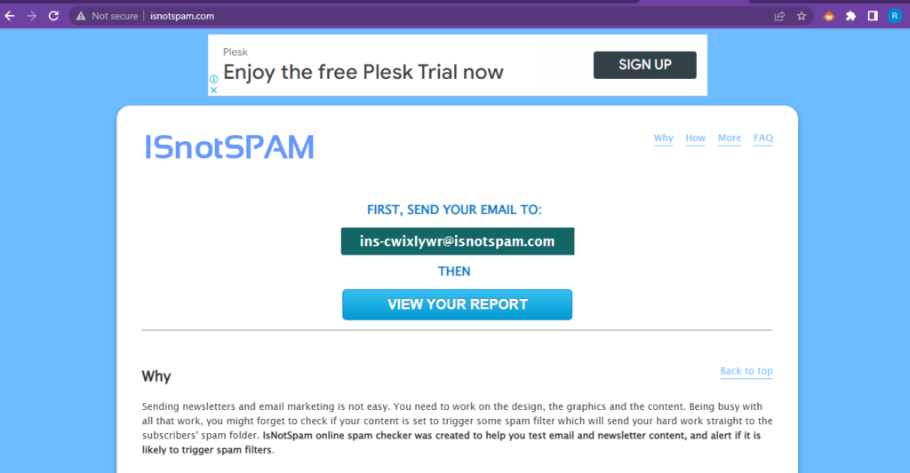 IsnotSpam Tool